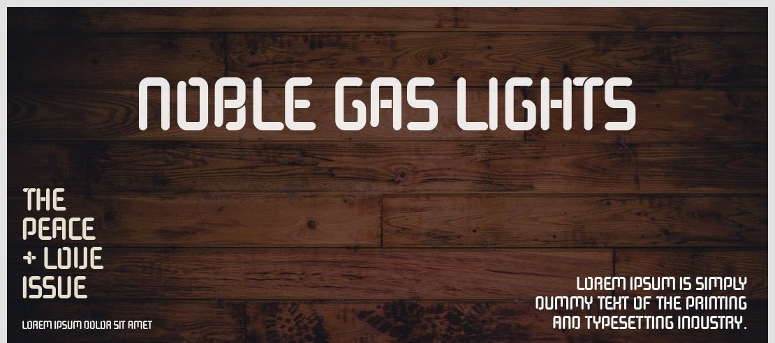 Noble Gas lights Font