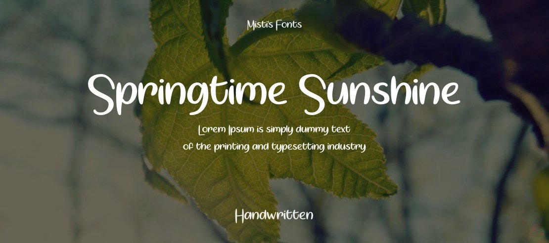 Springtime Sunshine Font