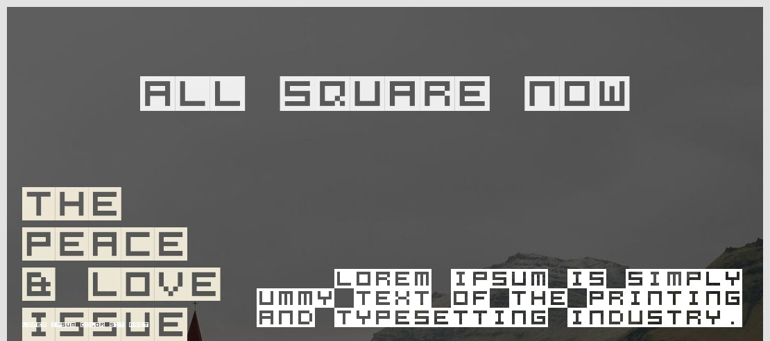 All Square Now Font