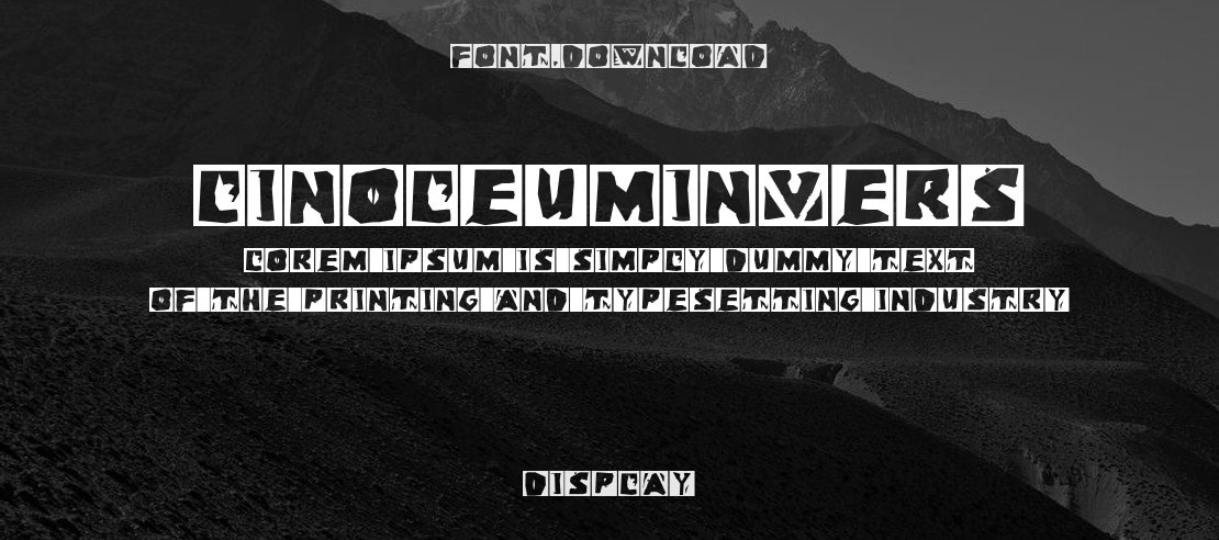 LinoLeumInvers Font