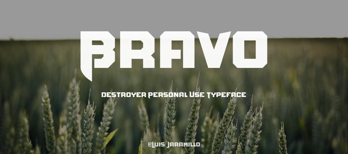 Bravo Destroyer Personal USE Font