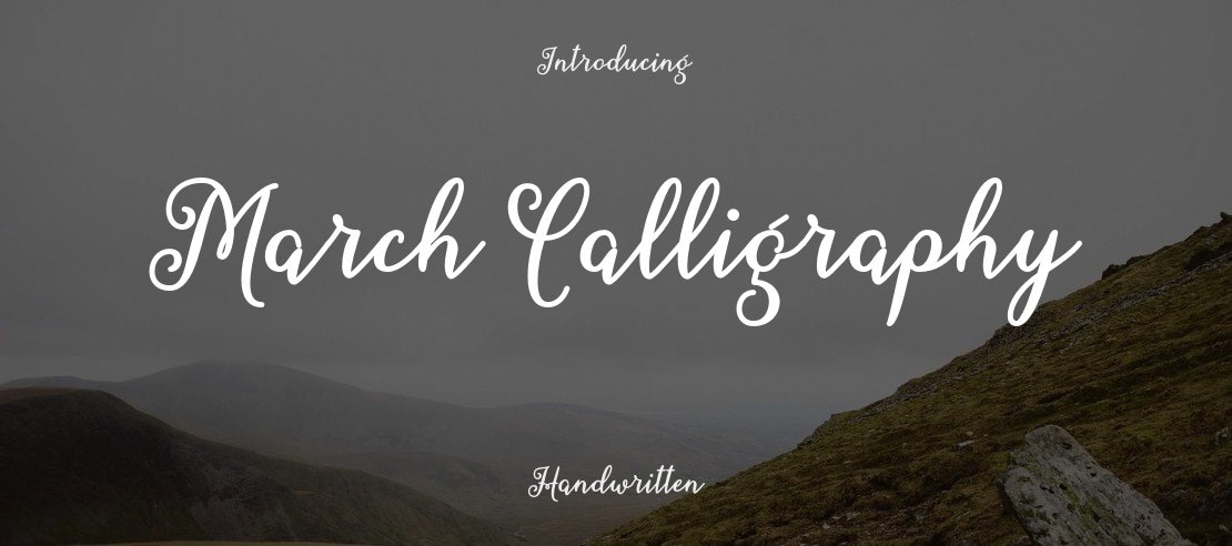 March Calligraphy Font