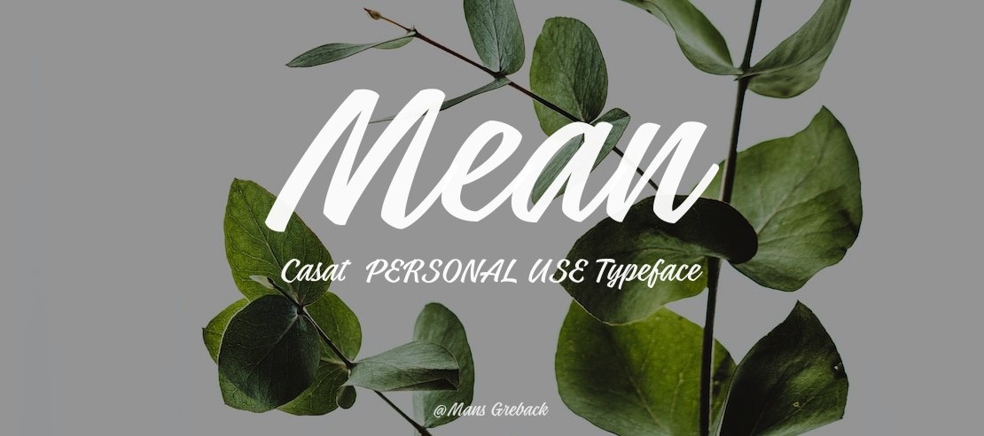 Mean Casat  PERSONAL USE Font Family