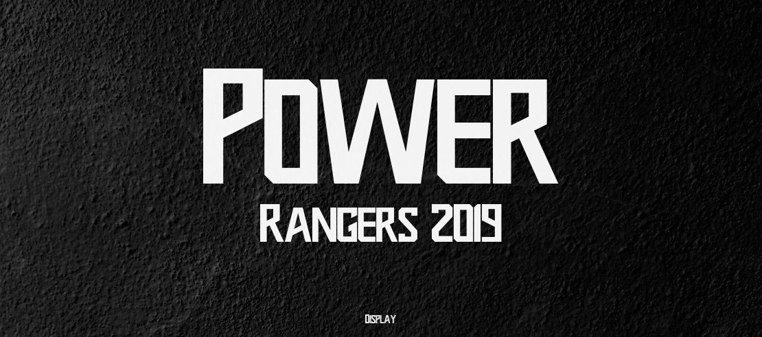 Power Rangers 2019 Font