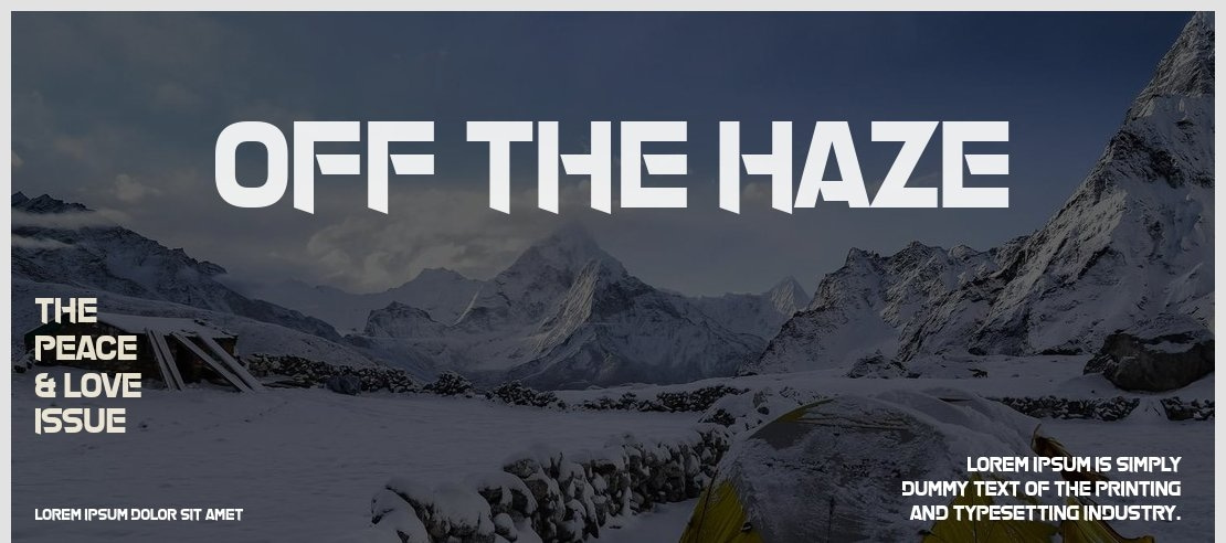 Off The Haze Font