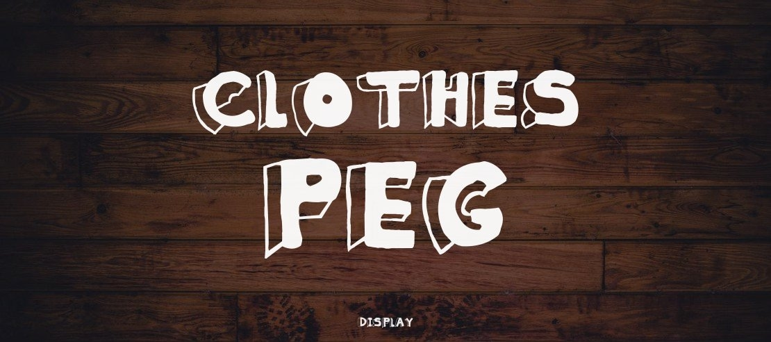 Clothes Peg Font