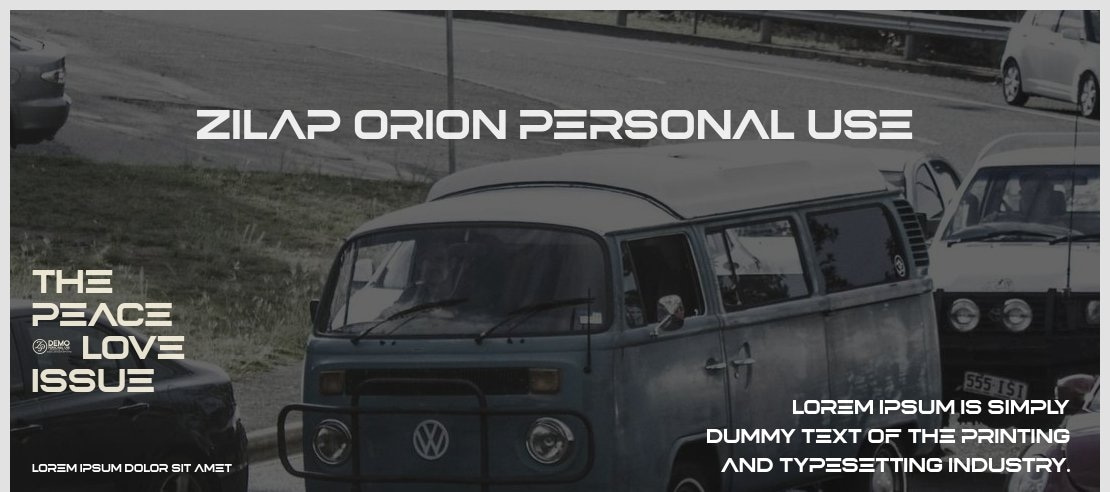 Zilap Orion Personal Use Font Family