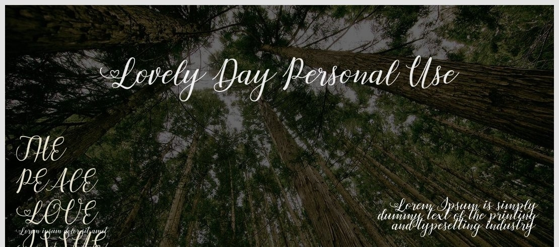 Lovely Day Personal Use Font