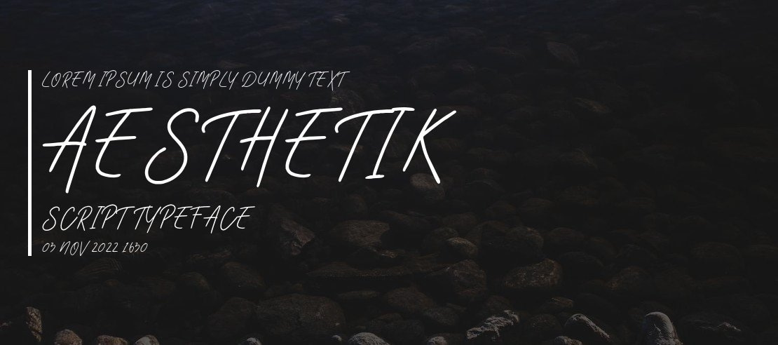 Aesthetik Script Font | Font.Download