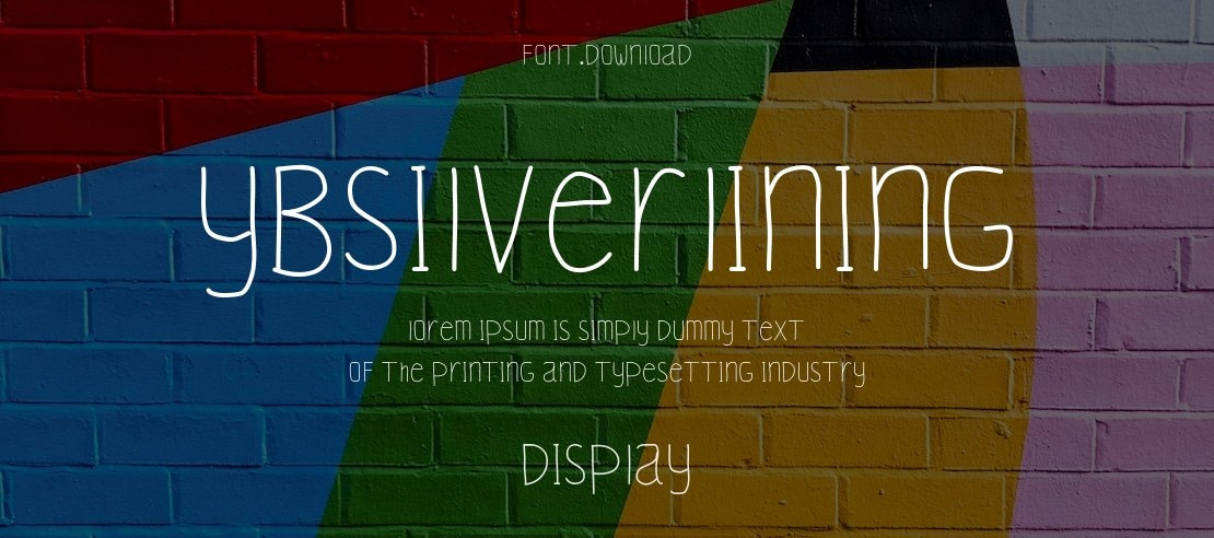 YBSilverLining Font