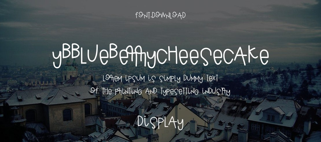 YBBlueberryCheesecake Font