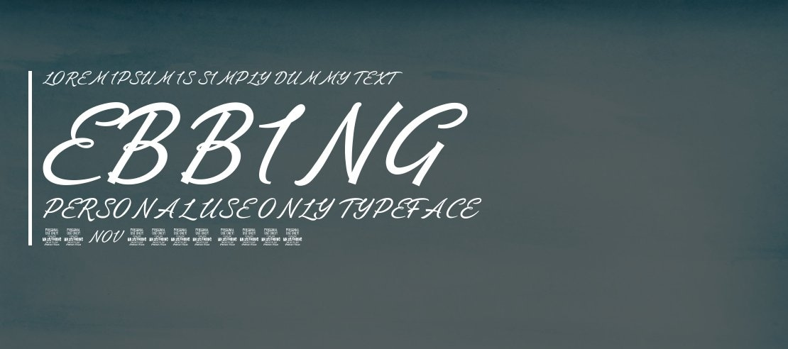 Ebbing PERSONAL USE ONLY Font
