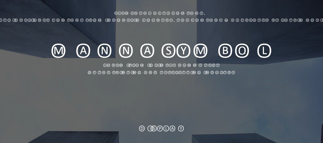 mannasymbol Font