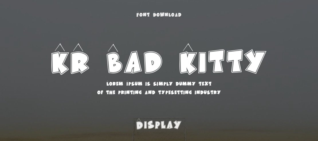 KR Bad Kitty Font