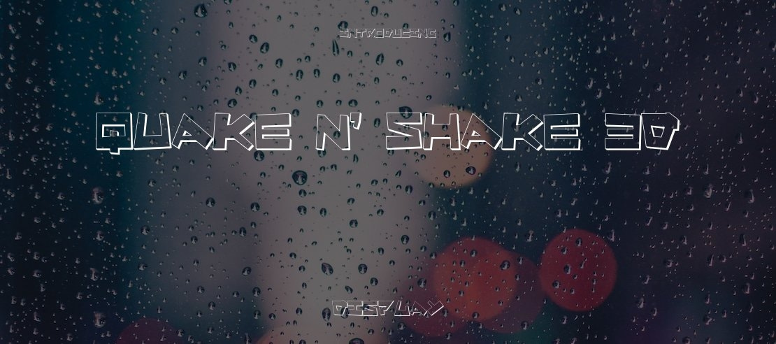 Quake & Shake 3D Font Family