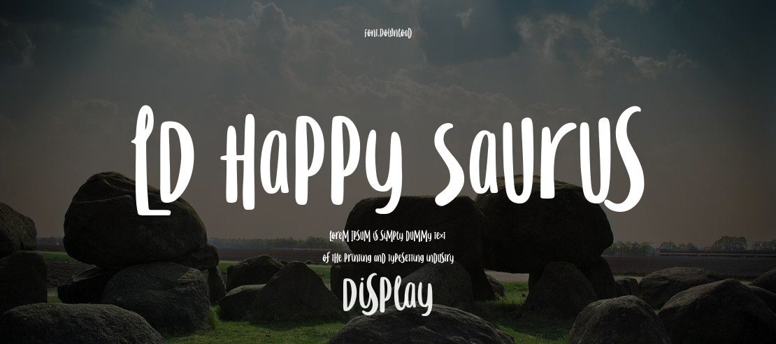 LD Happy Saurus Font