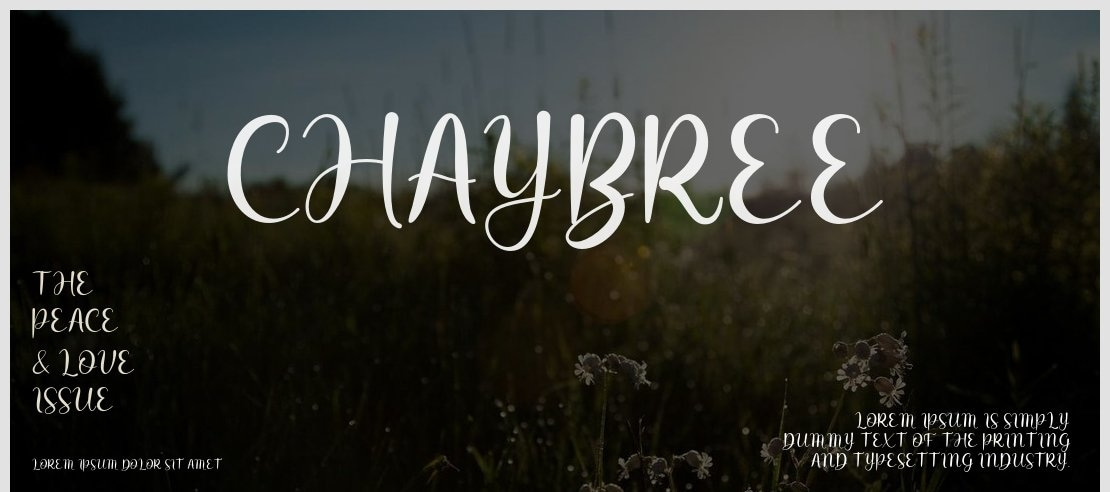 Chaybree Font