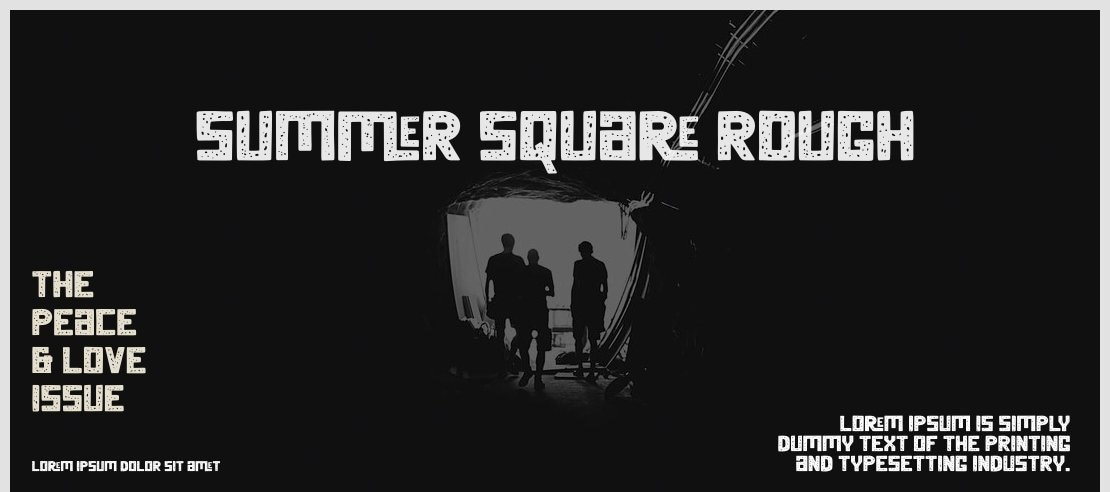 Summer Square Rough Font Family