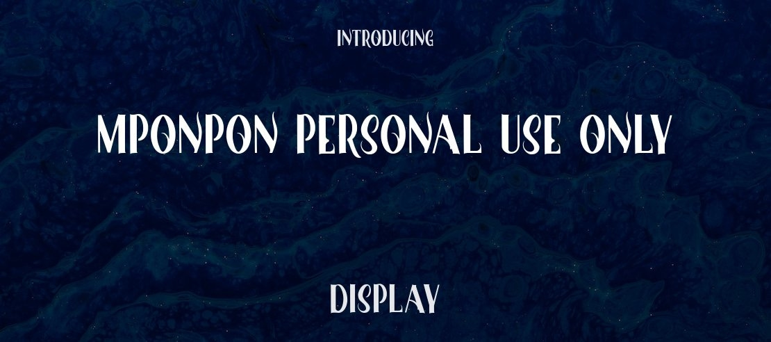 Mponpon personal Use Only Font