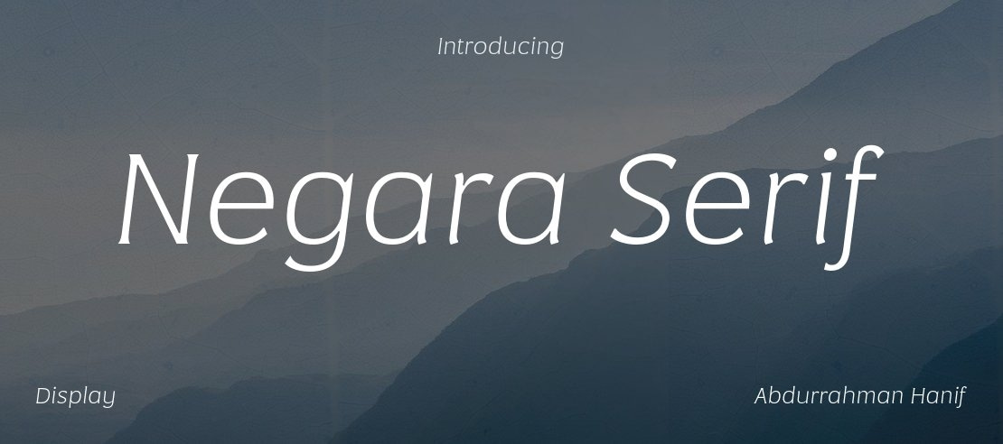 Negara Serif Font