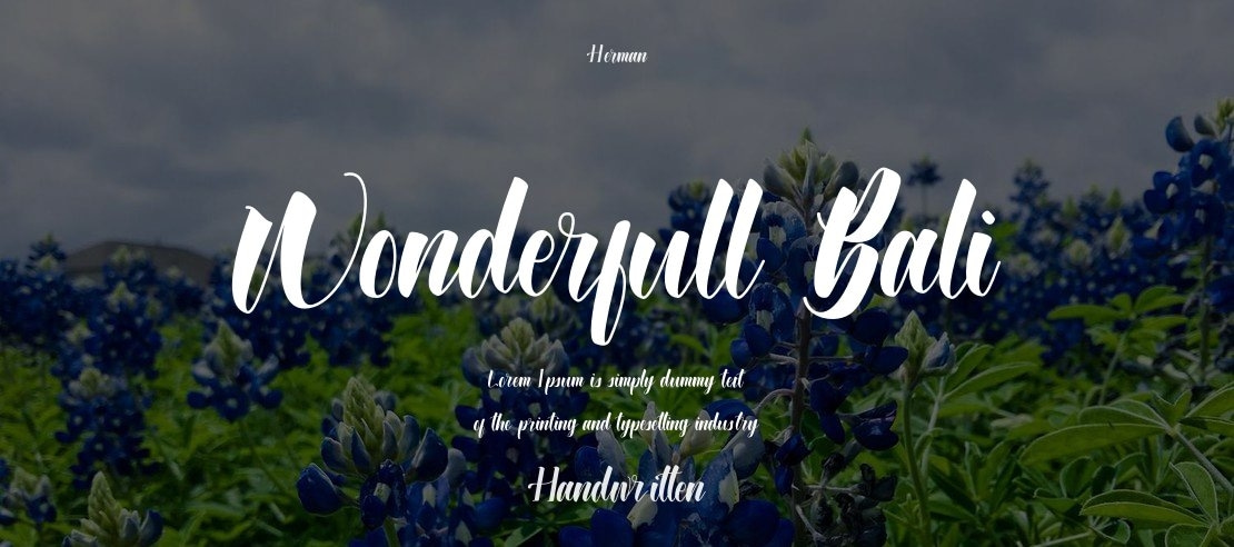 Wonderfull Bali Font