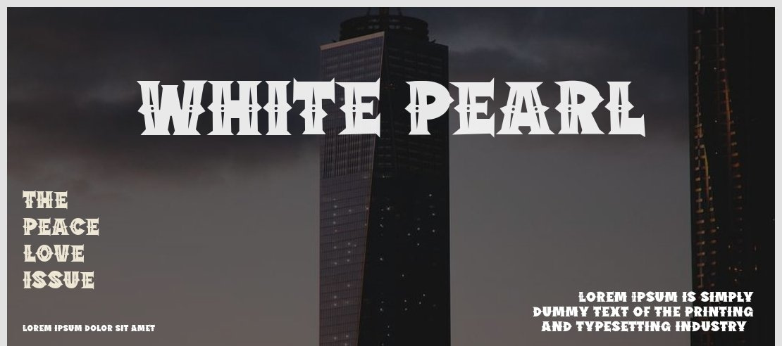 WHITE PEARL Font