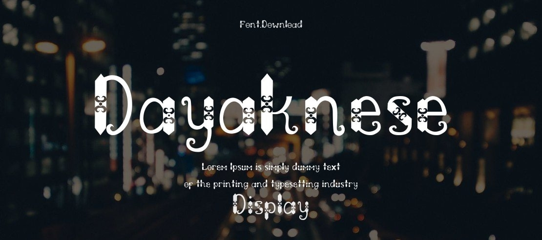 Dayaknese Font