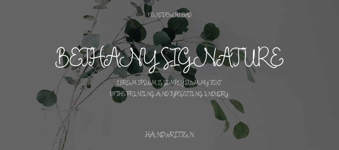 Bethany Signature Font