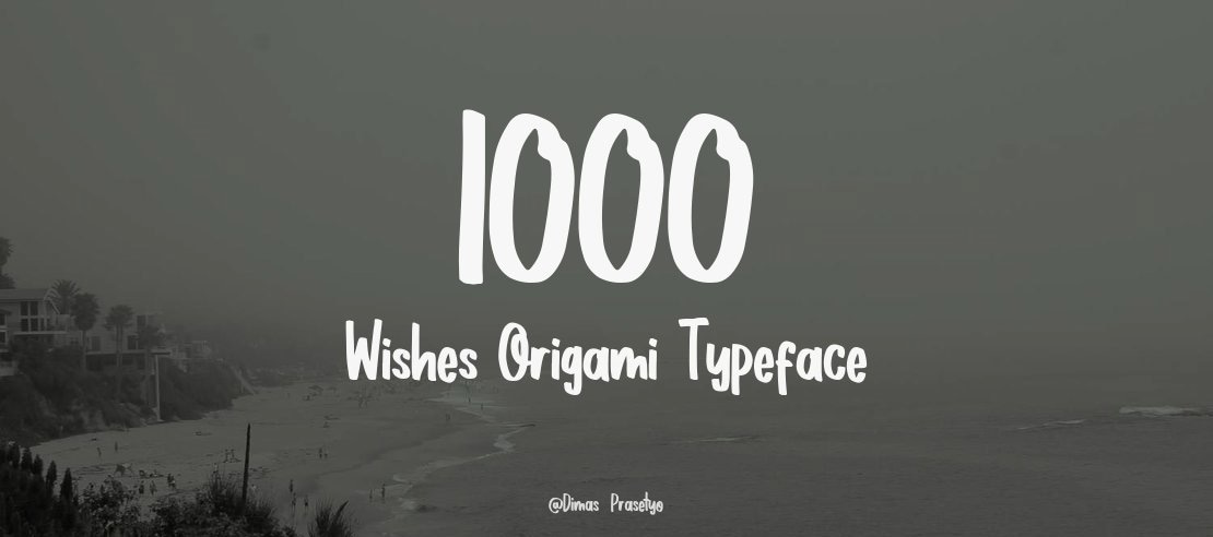 1000 Wishes Origami Font