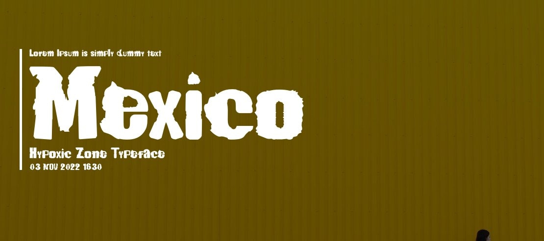 Mexico Hypoxic Zone Font