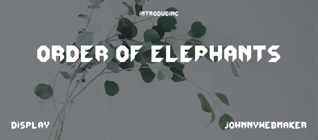 Order Of Elephants Font
