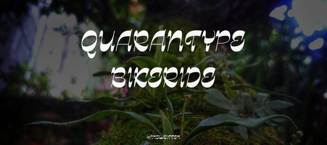Quarantype Bikeride Font