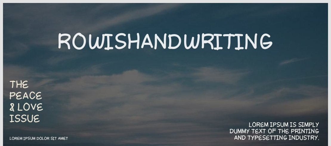 RowisHandwriting Font