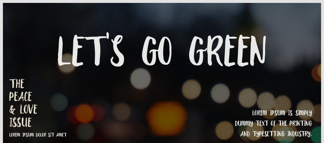 Let's Go Green Font