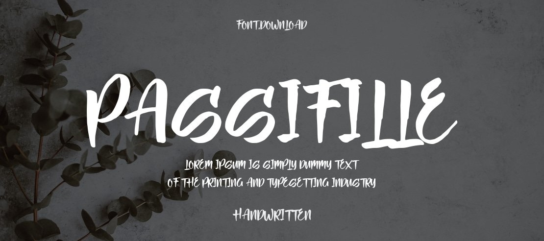 Passifille Font Family