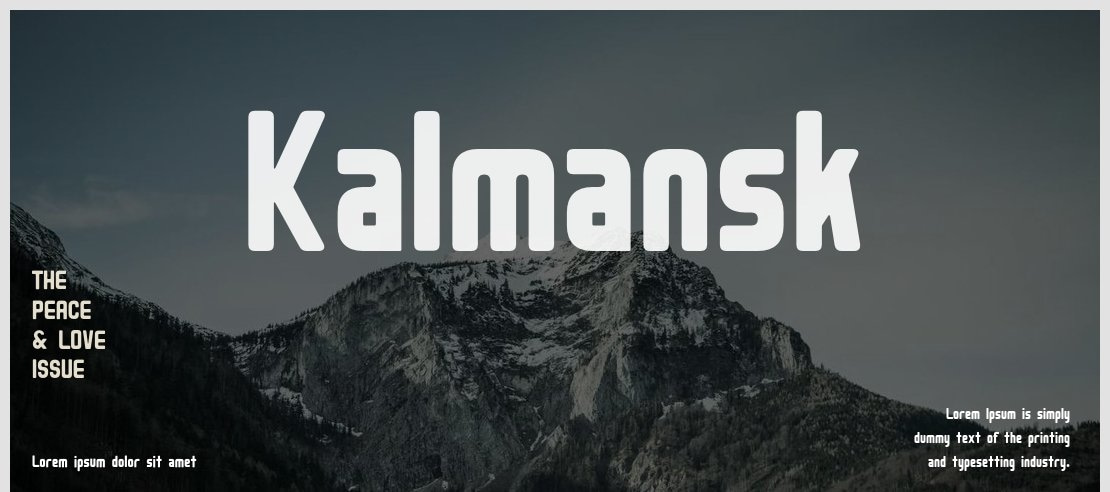 Kalmansk Font