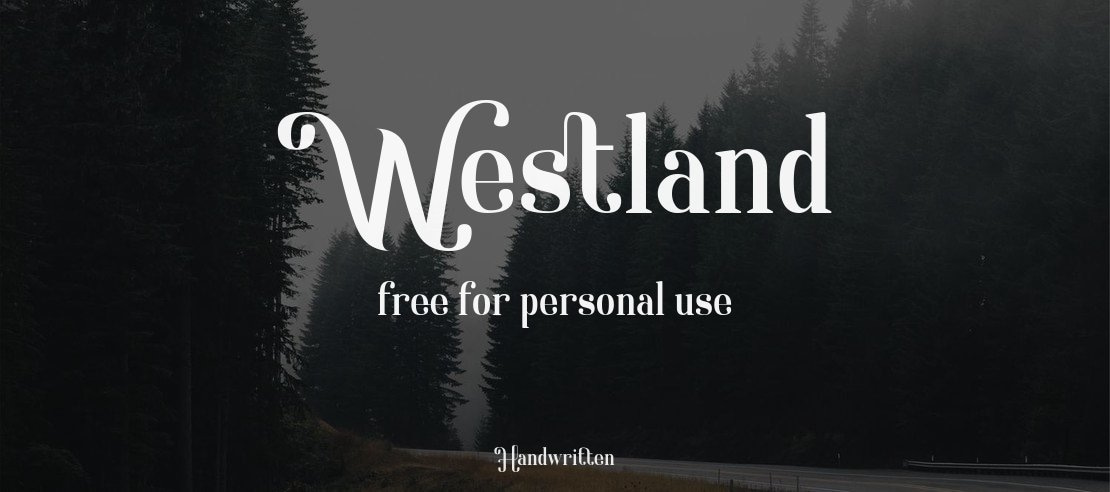 Westland free for personal use Font