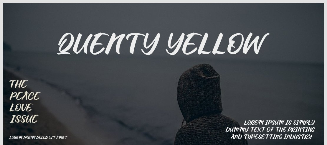 Quenty Yellow Font