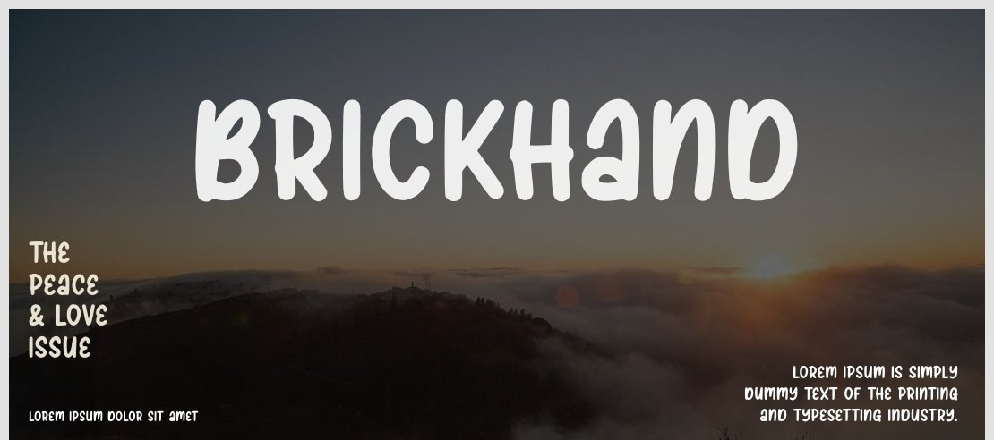 Brickhand Font