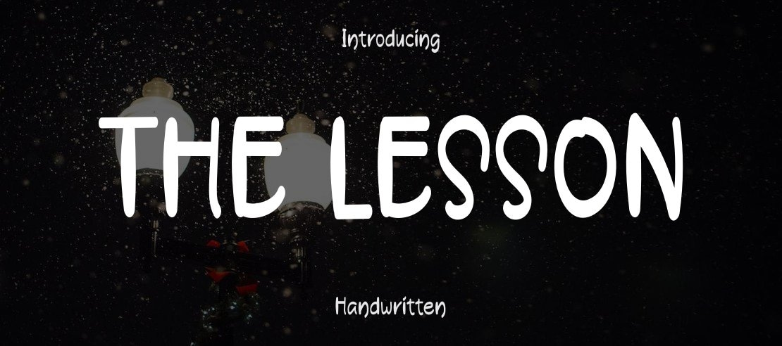 THE LESSON Font