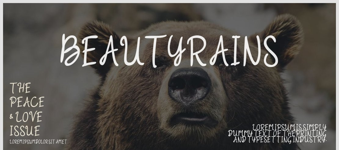 BeautyRains Font