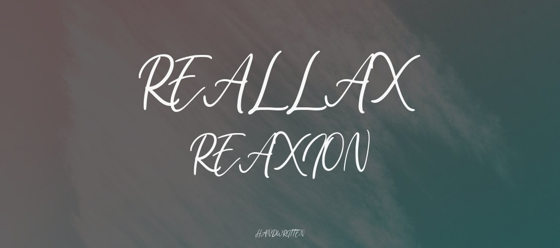 Reallax Reaxion Font