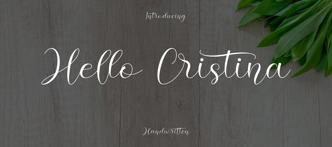 Hello Cristina Font