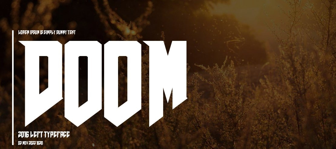 Doom 2016 Left Font Family