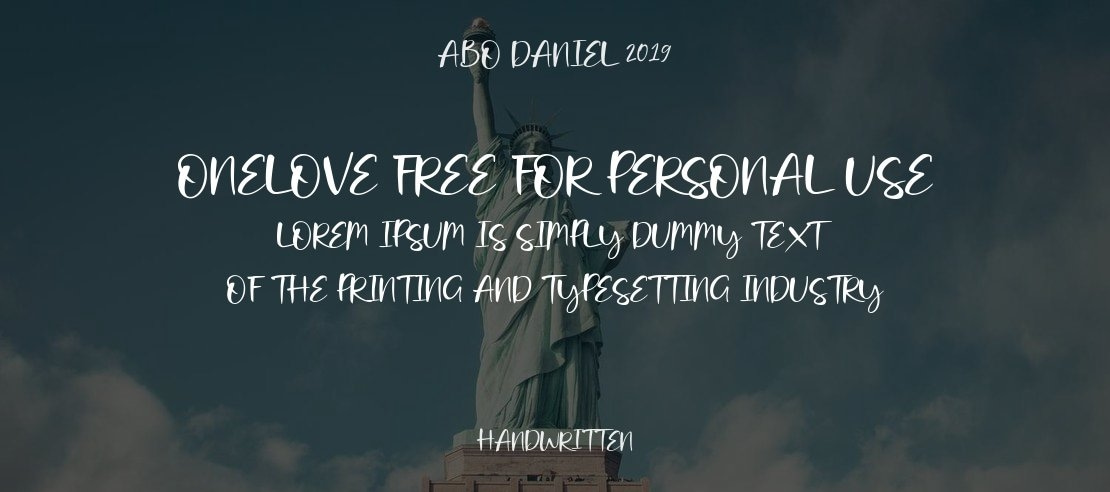 Onelove Free for Personal Use Font