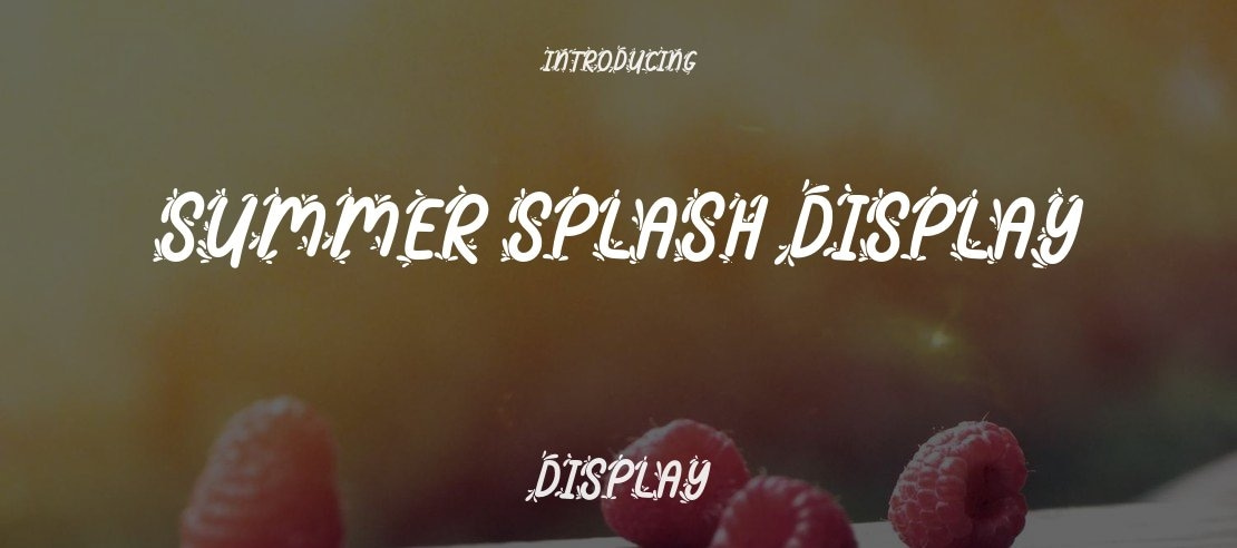 Summer Splash Display Font Family