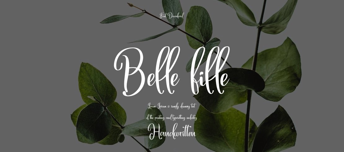 Belle fille Font Family