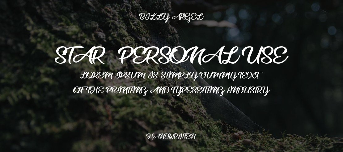 Star  Personal Use Font