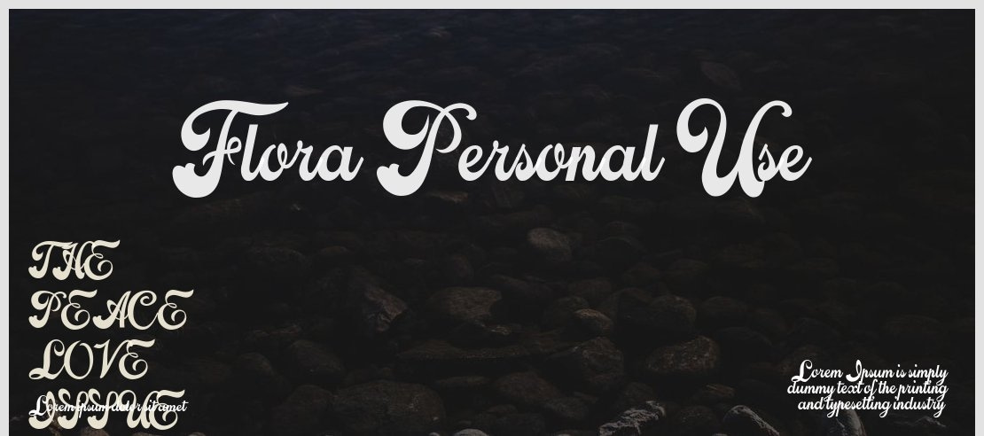 Flora Personal Use Font
