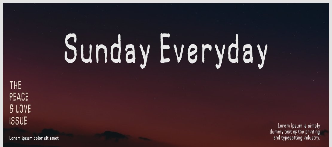 Sunday Everyday Font